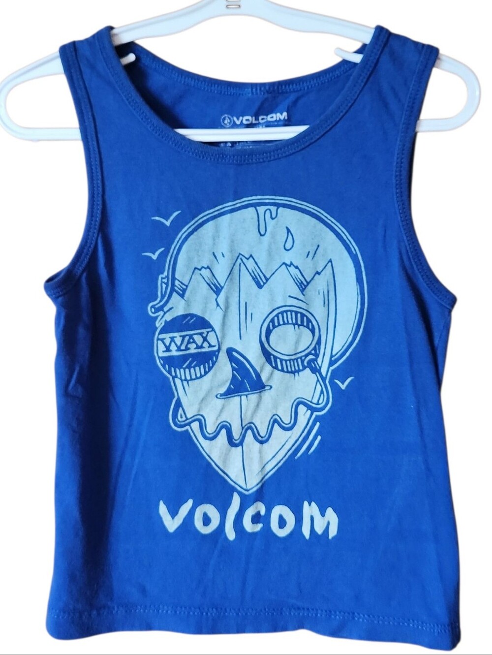 2T Volcom Blue Skull Tank Top